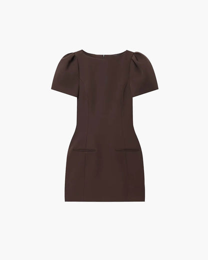 Minidress with puff sleeves