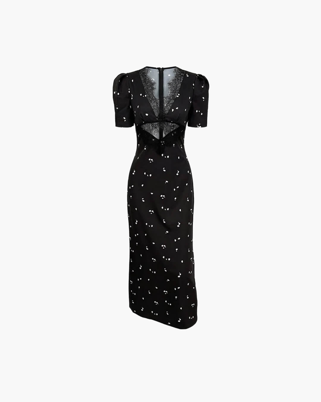 Puffärmel-Spitzenkleid