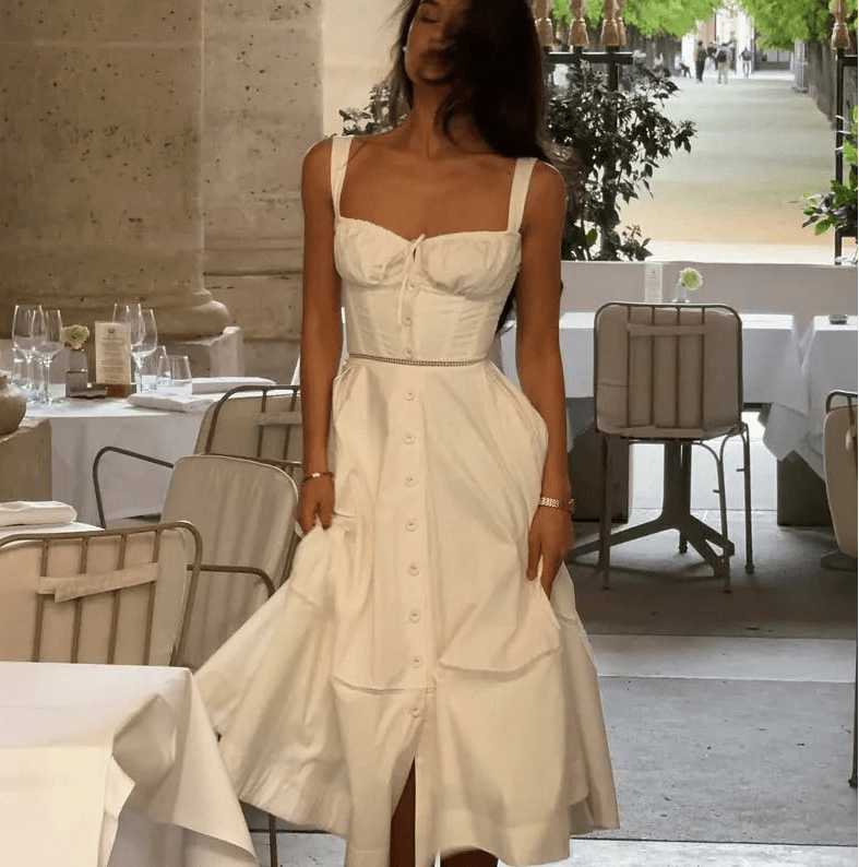 Ärmelloses Sweetheart Midikleid