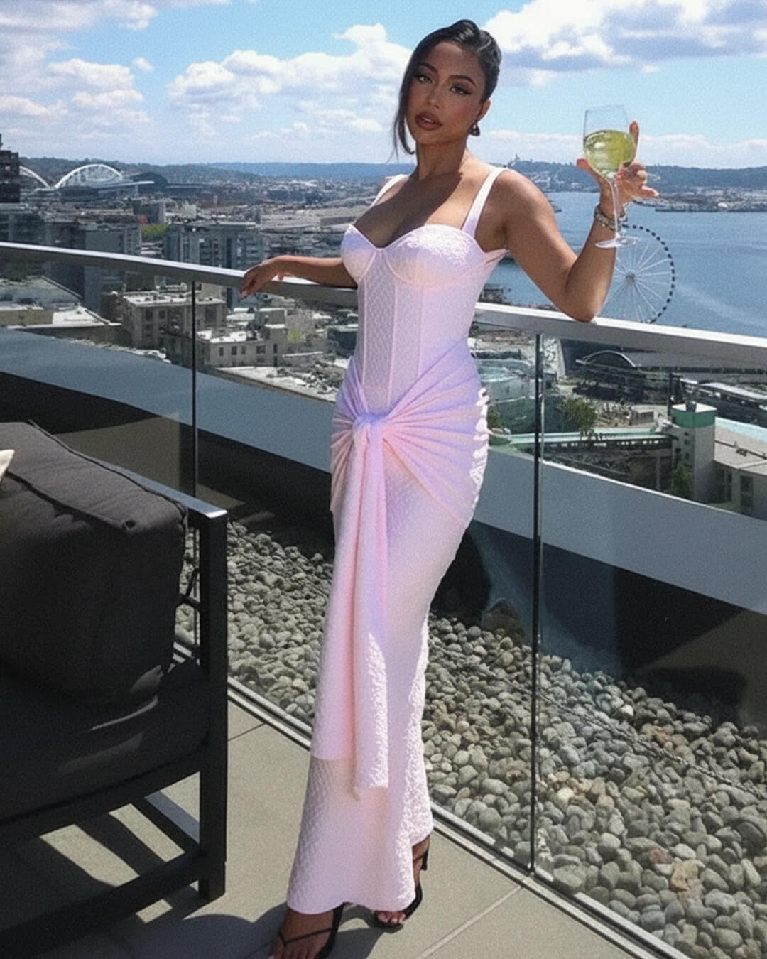 Ärmelloses Korsett-Maxikleid