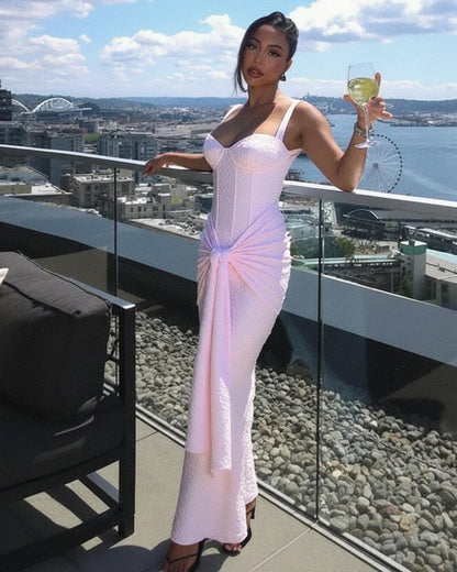 Ärmelloses Korsett-Maxikleid