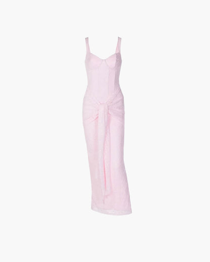 Ärmelloses Korsett-Maxikleid
