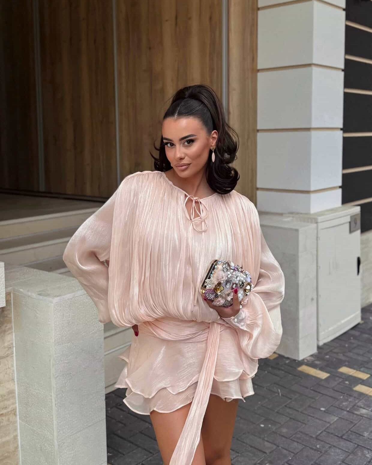 Blouson mini dress