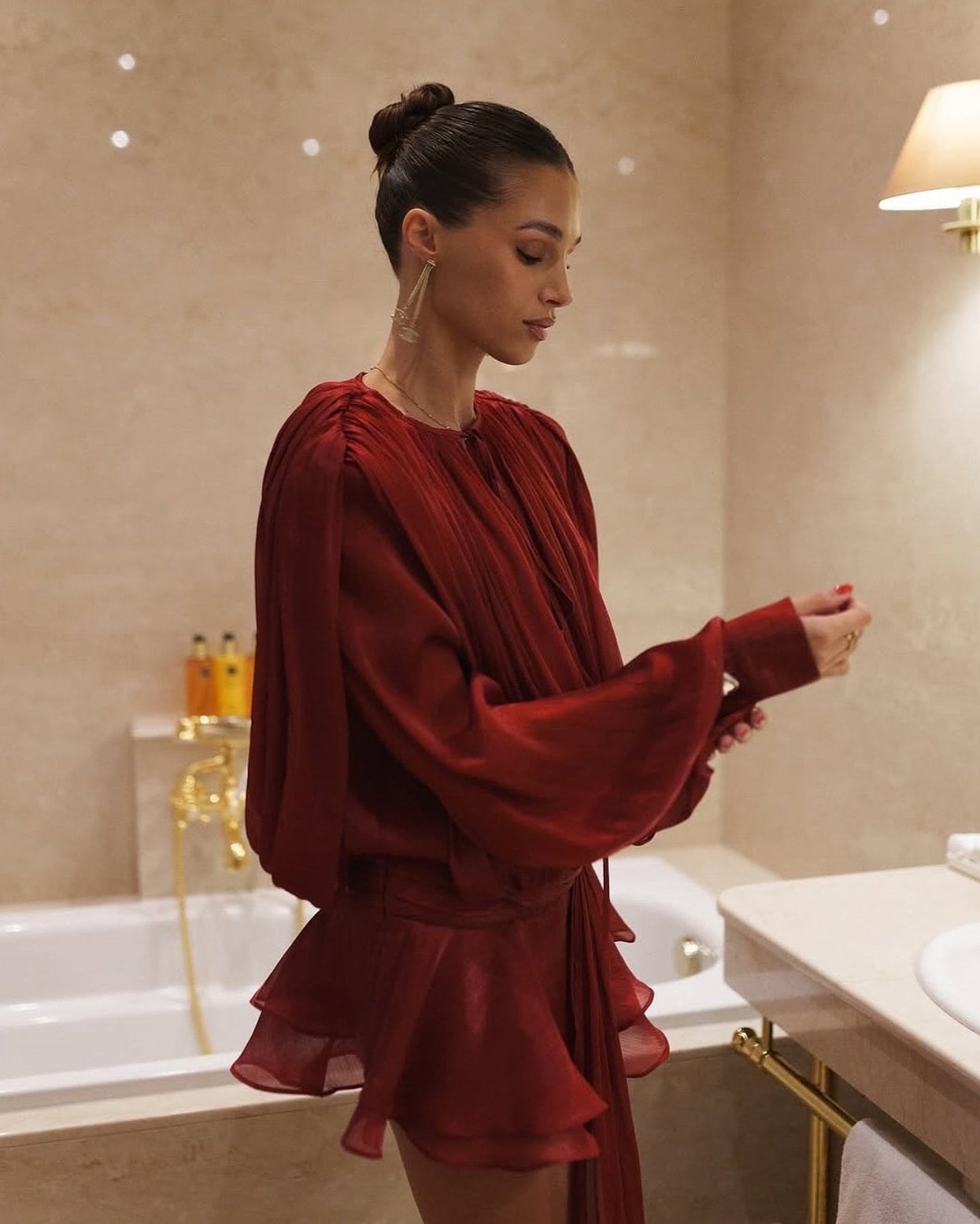 Blouson mini dress