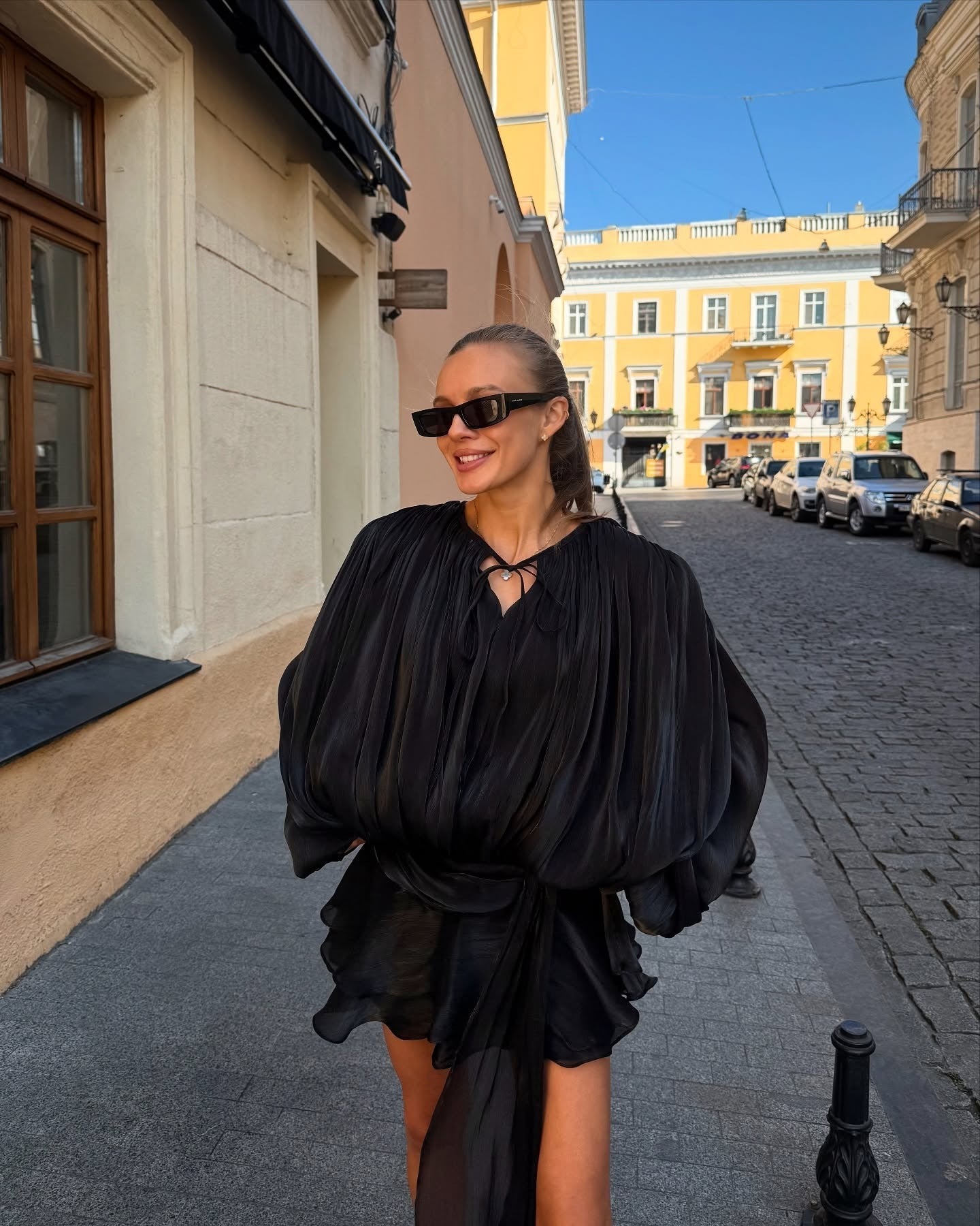 Blouson mini dress