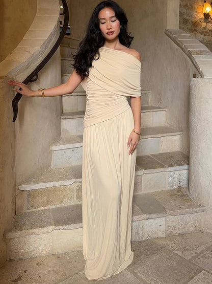 Ingrid One-Shoulder Maxi Dress