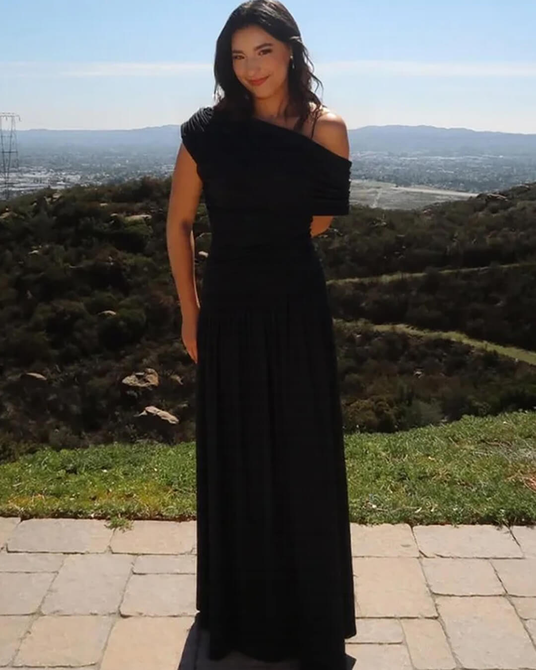 Ingrid One-Shoulder Maxi Dress