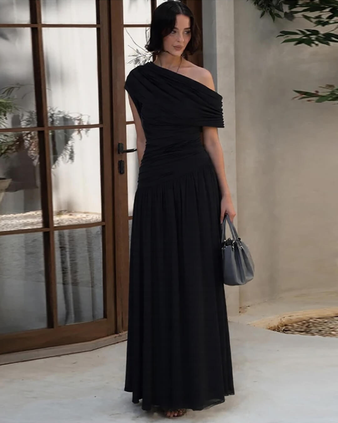 Ingrid One-Shoulder Maxi Dress