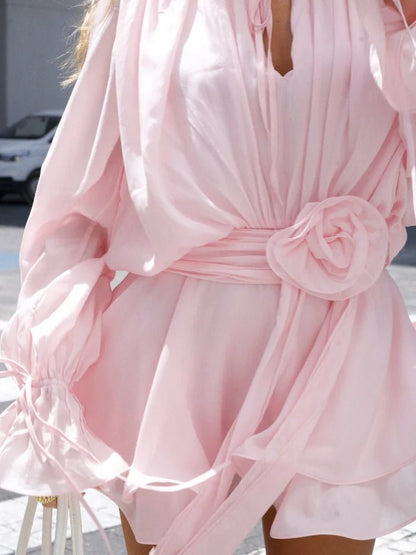 Pleated mini dress