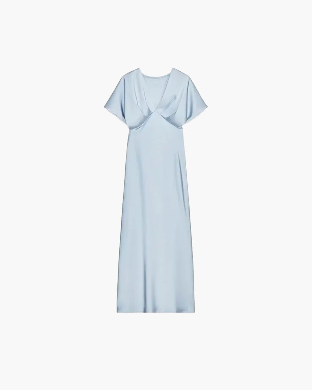 Satin-Midikleid mit V-Ausschnitt