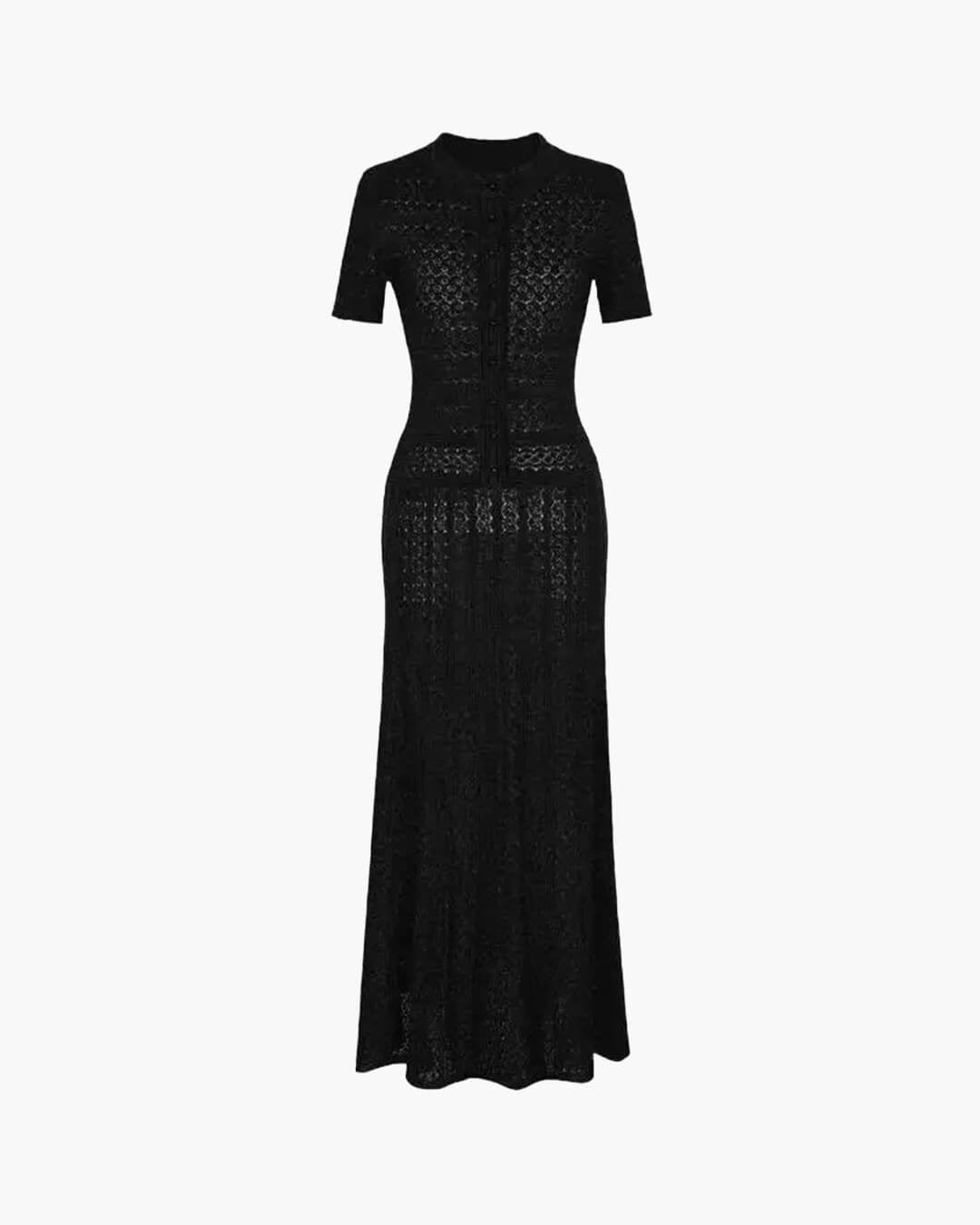 Jeriza Striped Henley Midi Dress