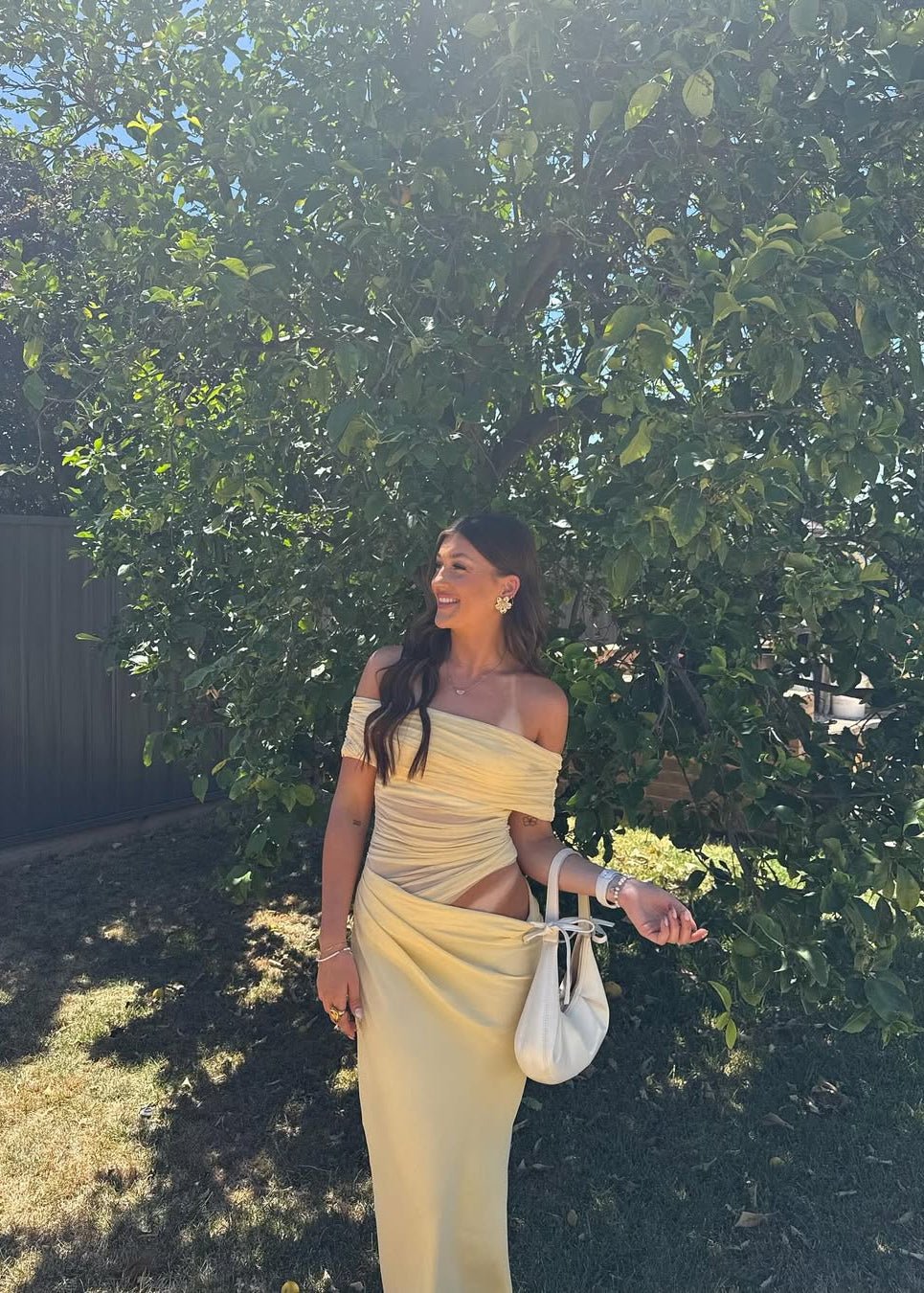 Jessy Off-Shoulder Mesh Maxi Dress