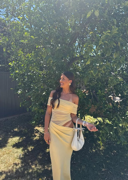 Jessy Off-Shoulder Mesh Maxi Dress