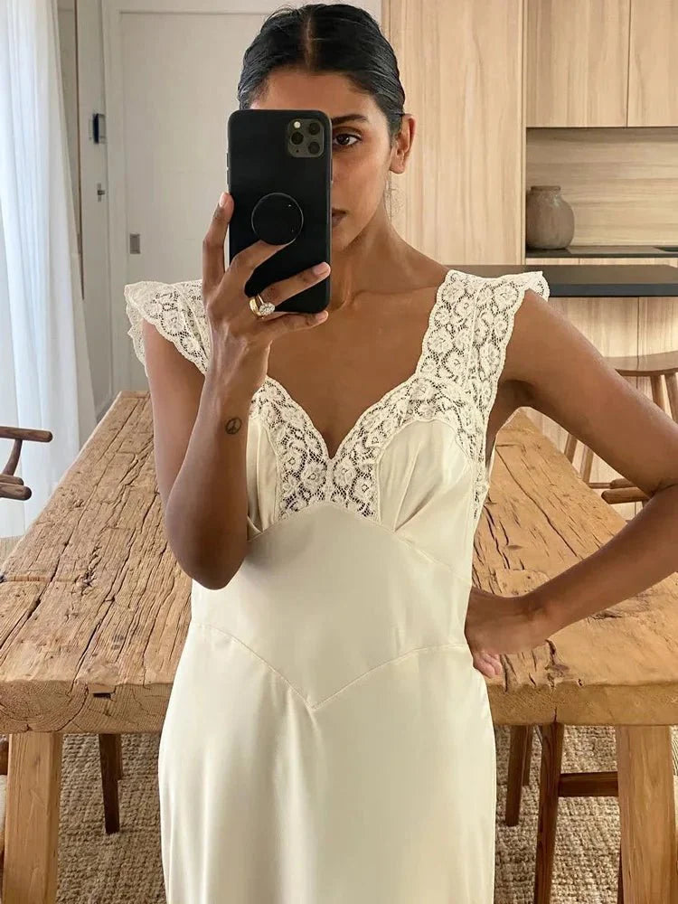 Joann Lange's Satin and Lace Dress