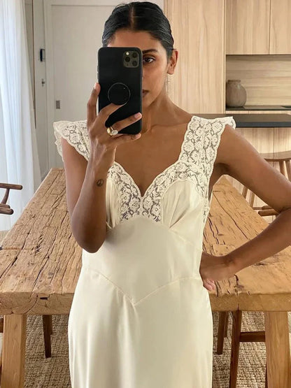 Joann Lange's Satin and Lace Dress
