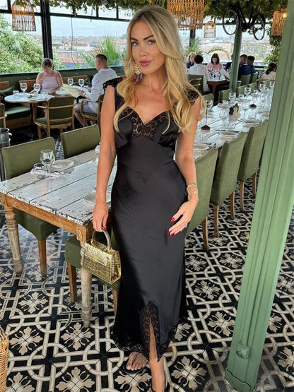 Joann Lange's Satin and Lace Dress