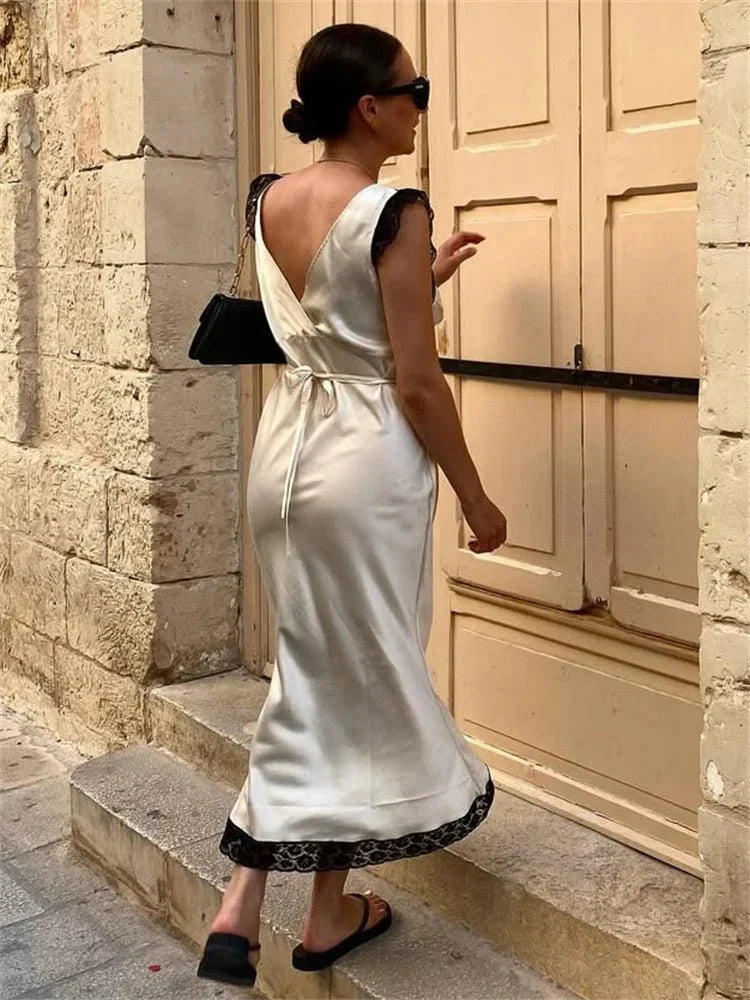 Joann Lange's Satin and Lace Dress