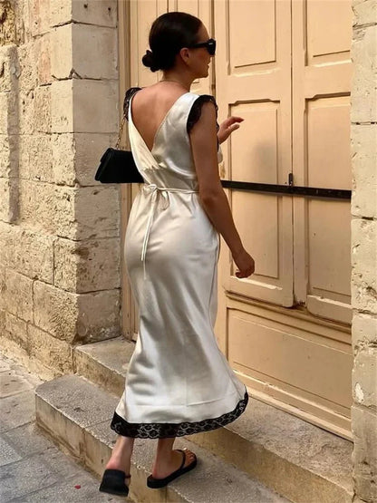 Joann Lange's Satin and Lace Dress