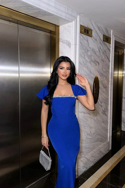 Kaila Square Neck Bodycon Maxi Dress