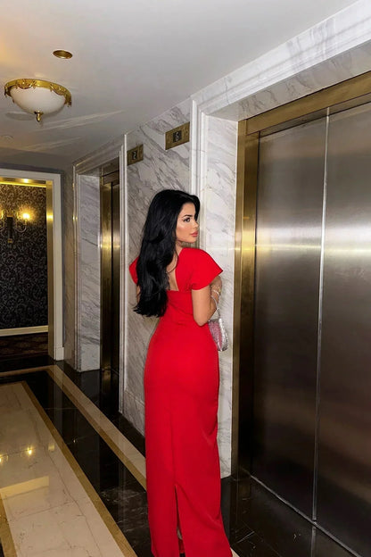 Kaila Square Neck Bodycon Maxi Dress