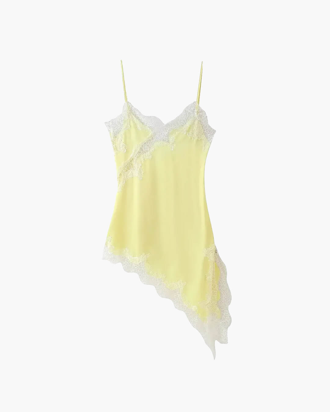 Asymmetrisches Satin-Minikleid