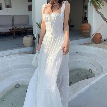 Tiered maxi dress with ruffle trim