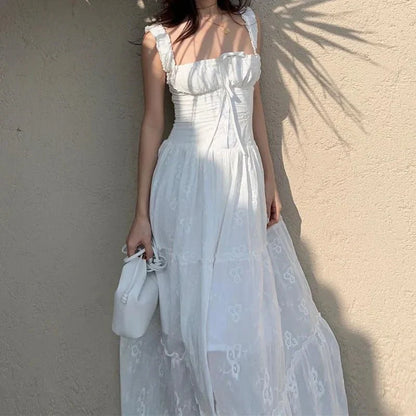 Tiered maxi dress with ruffle trim