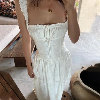 Tiered maxi dress with ruffle trim