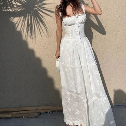 Tiered maxi dress with ruffle trim