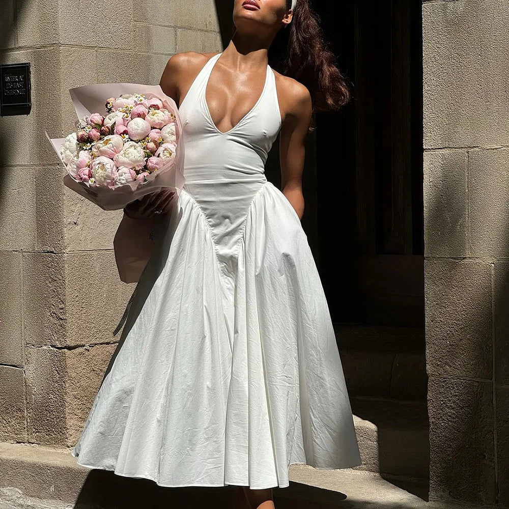 Krista Plunge Maxi Dress