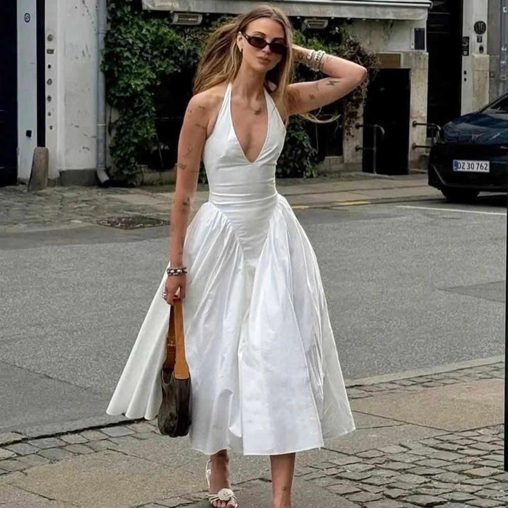 Krista Plunge Maxi Dress