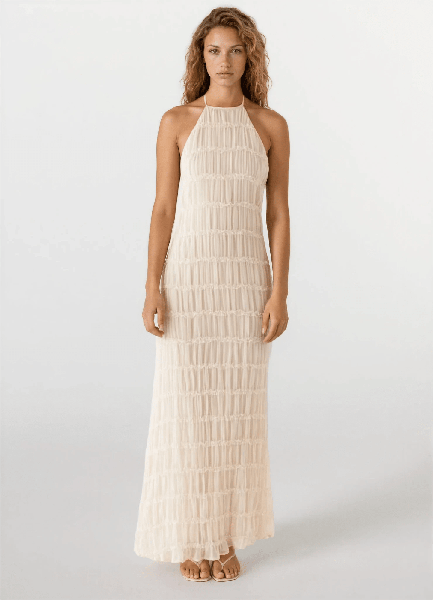 Leslie Strapless Textured Maxi Dress
