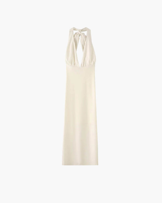 Lisa Rückenfreies Halter-Maxikleid