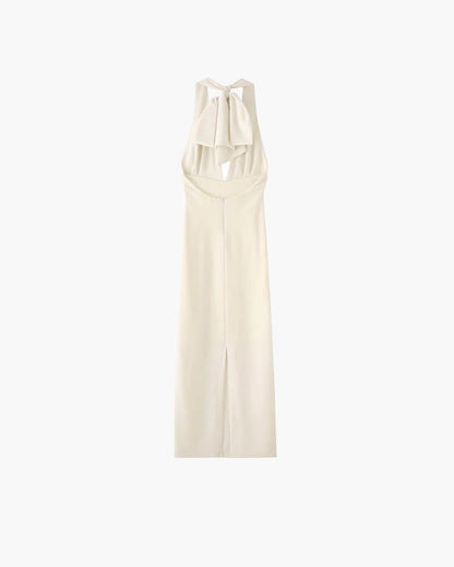Lisa Backless Halter Maxi Dress
