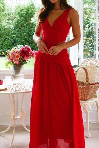 Lola Cut-Out Ruched Maxi Dress