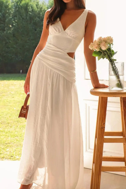 Lola Cut-Out Ruched Maxi Dress