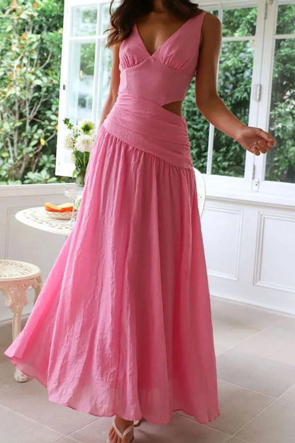 Lola Cut-Out Ruched Maxi Dress