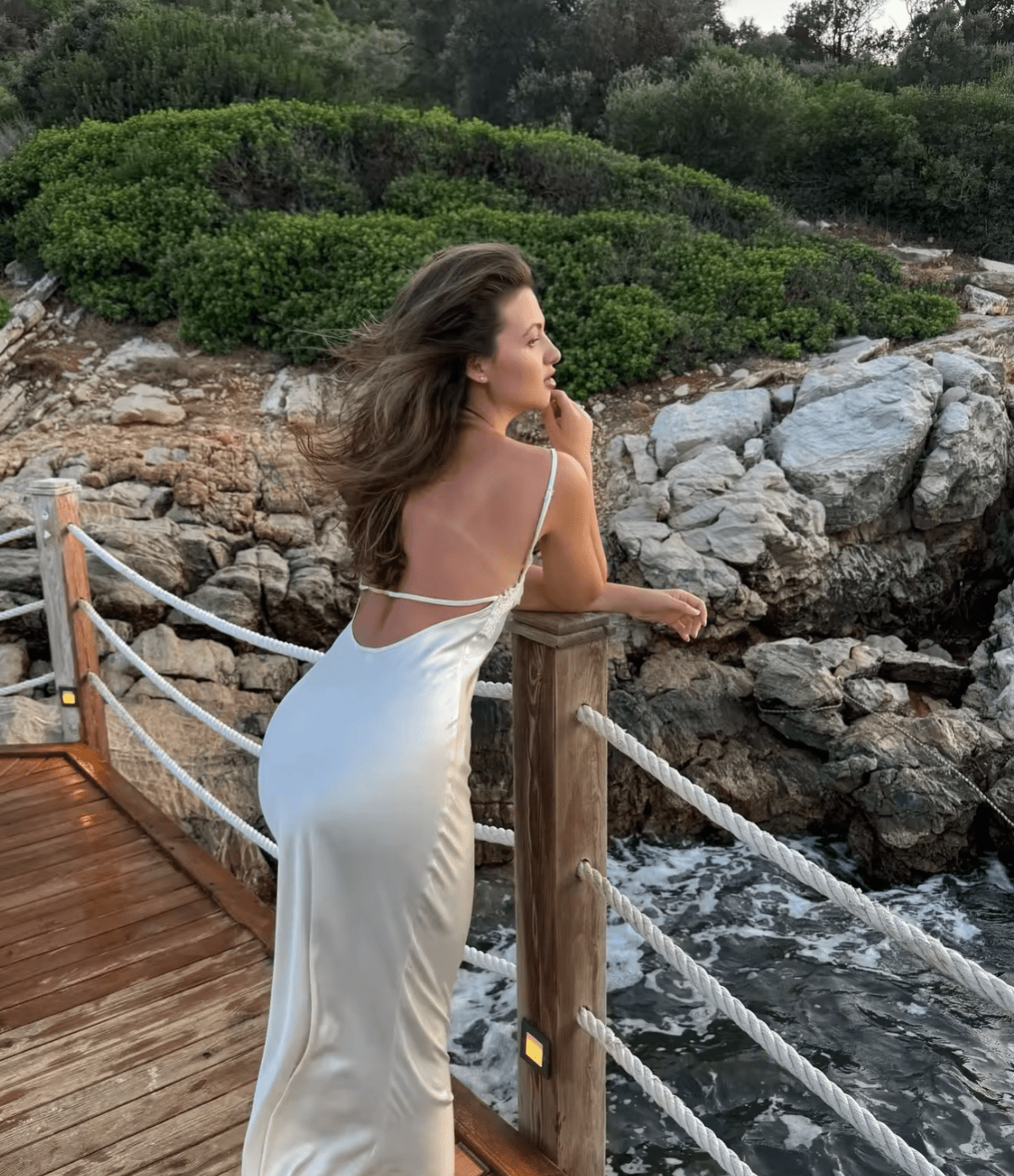 Jenny Satin Lace Maxi Dress