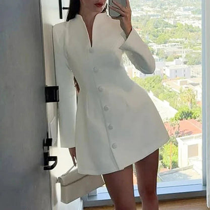 Buttoned Blazer Mini Dress