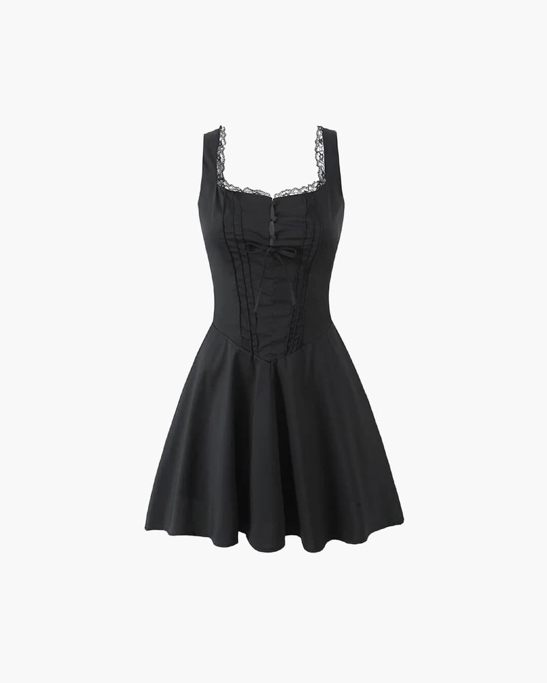 Mini dress with lacing on the back