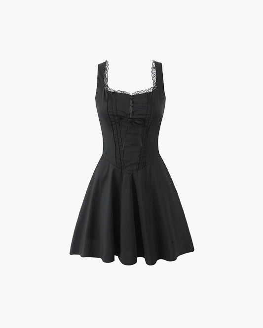 Minikleid mit Schnürung am Rücken