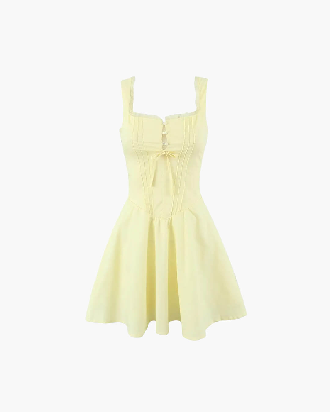 Mini dress with lacing on the back