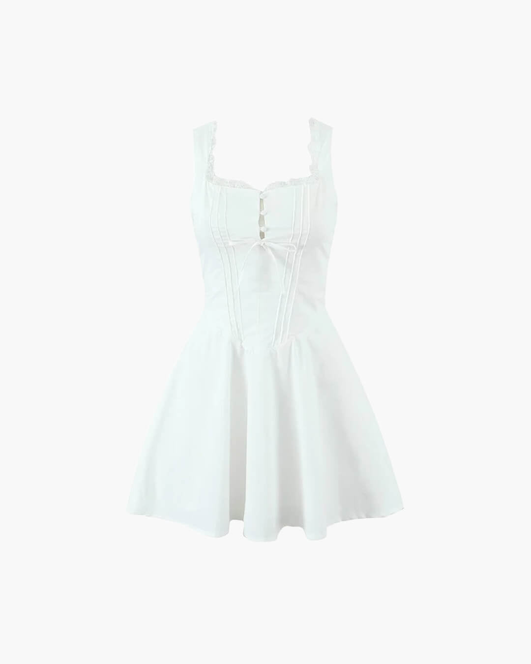 Mini dress with lacing on the back