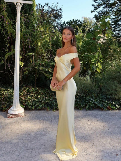 Serena Backless Satin Maxi Dress