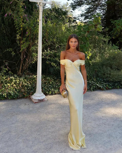 Serena Backless Satin Maxi Dress