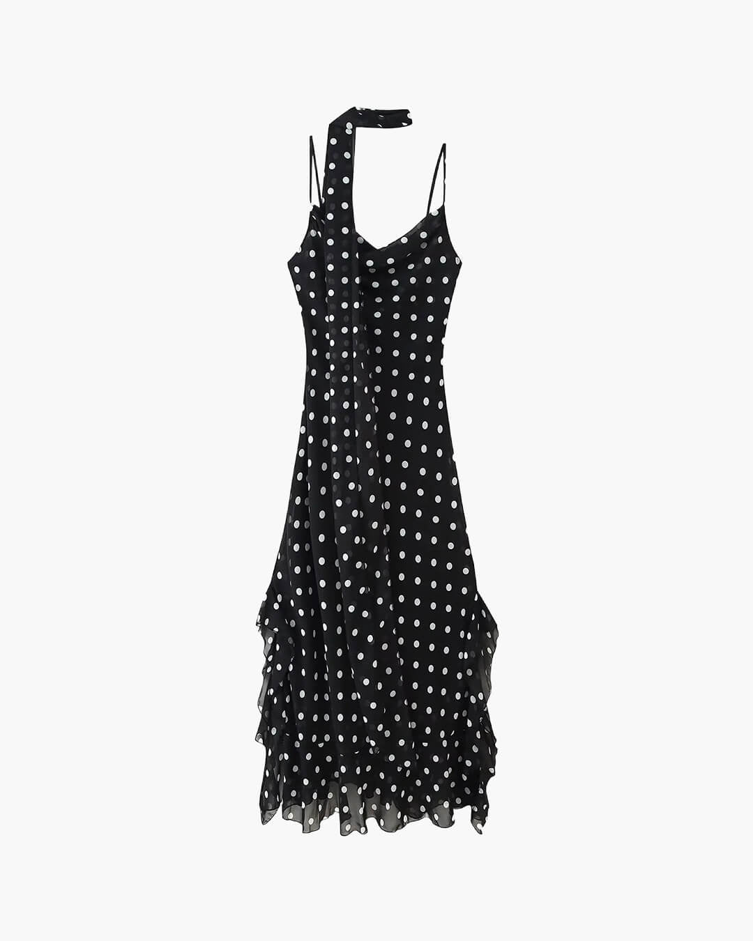 Polka-Dot Maxi-Kleid