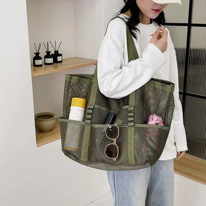 Beatrice Strandtasche aus Canvas mit großem Fassungsvermögen