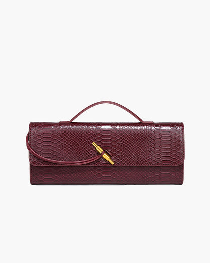 Bianca Kroko-geprägte Ledertasche