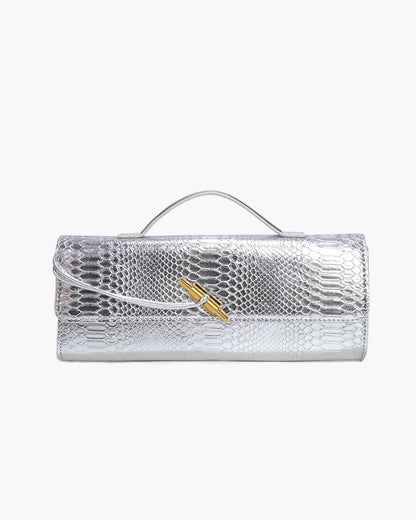 Bianca Kroko-geprägte Ledertasche