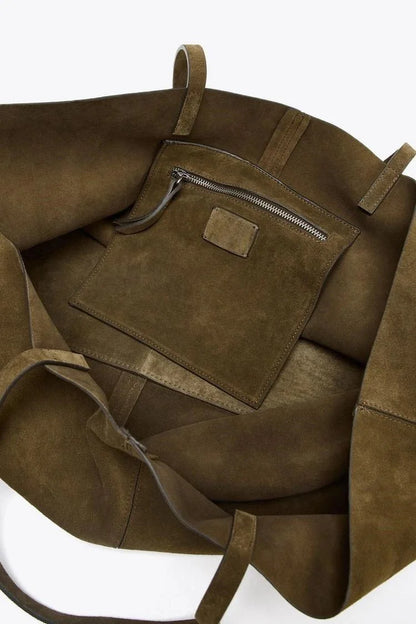 Cynthia Große Wildleder-Shopper Tasche